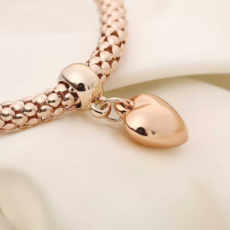 Solid Hearts Metal Bracelet