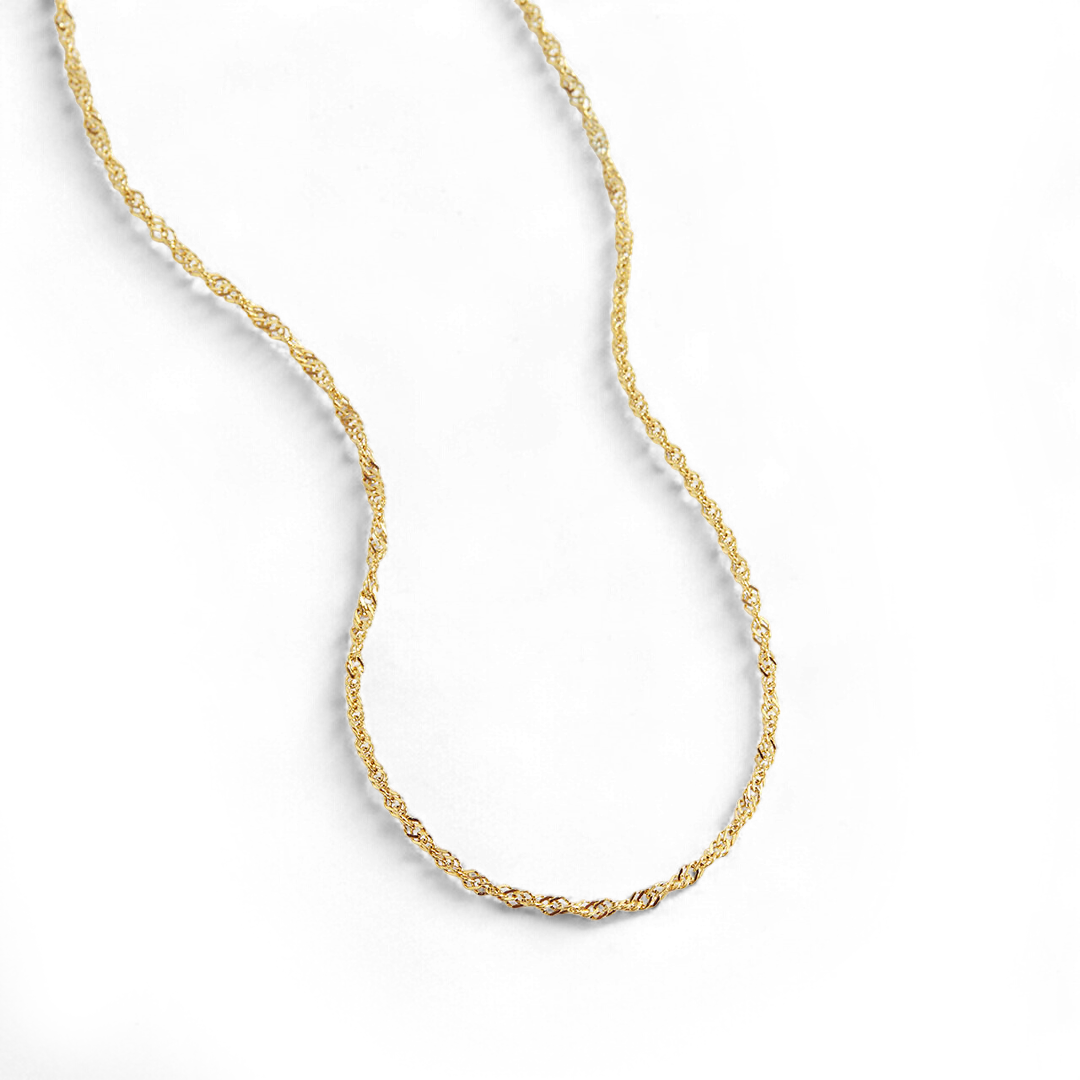 2mm Singapore Twist Chain Necklace