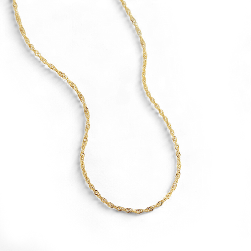 2mm Singapore Twist Chain Necklace