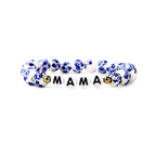 Blue Porcelain Floral Beaded Bracelet for Mom & Grandma