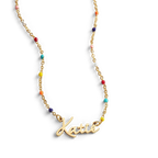 Colorful Beaded Fairy Name Necklace