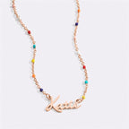 Colorful Beaded Fairy Name Necklace