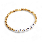 Custom Gold Beaded Name Bracelet