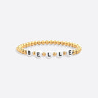 Custom Gold Beaded Name Bracelet