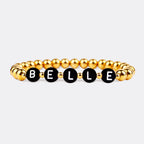 Custom Gold Beaded Name Bracelet