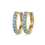 Gemstone Sleeper Huggie Hoop Earrings