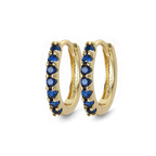 Gemstone Sleeper Huggie Hoop Earrings