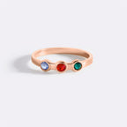 Dainty 3 Birthstone Ring