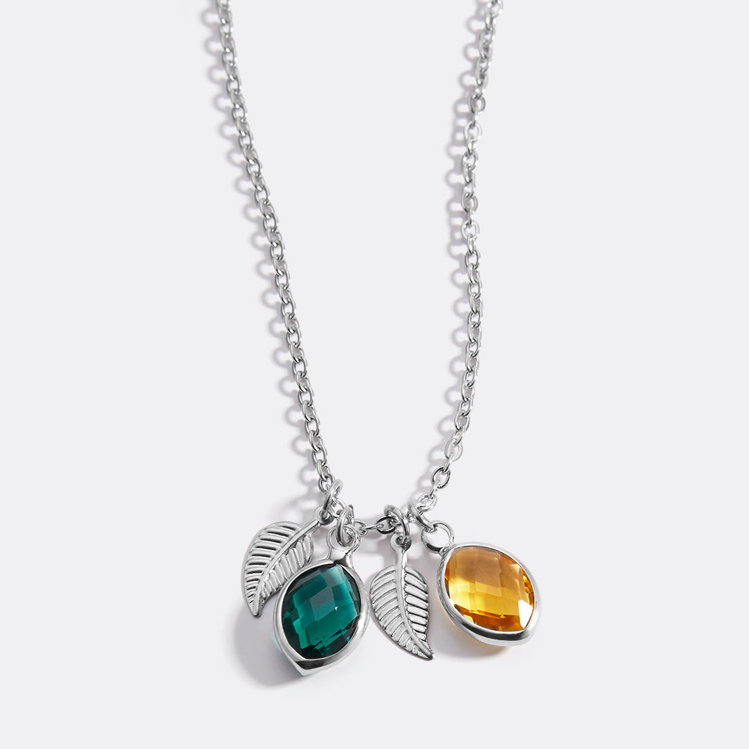 Family Birthstone Cluster Necklace