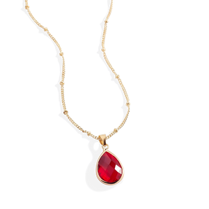 Birthstone Drop Pendant Necklace