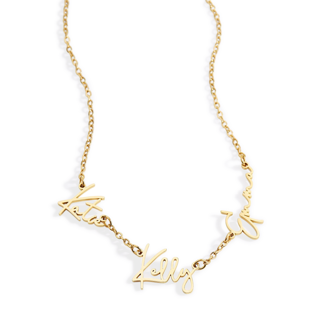 Monroe Triple Name Necklace