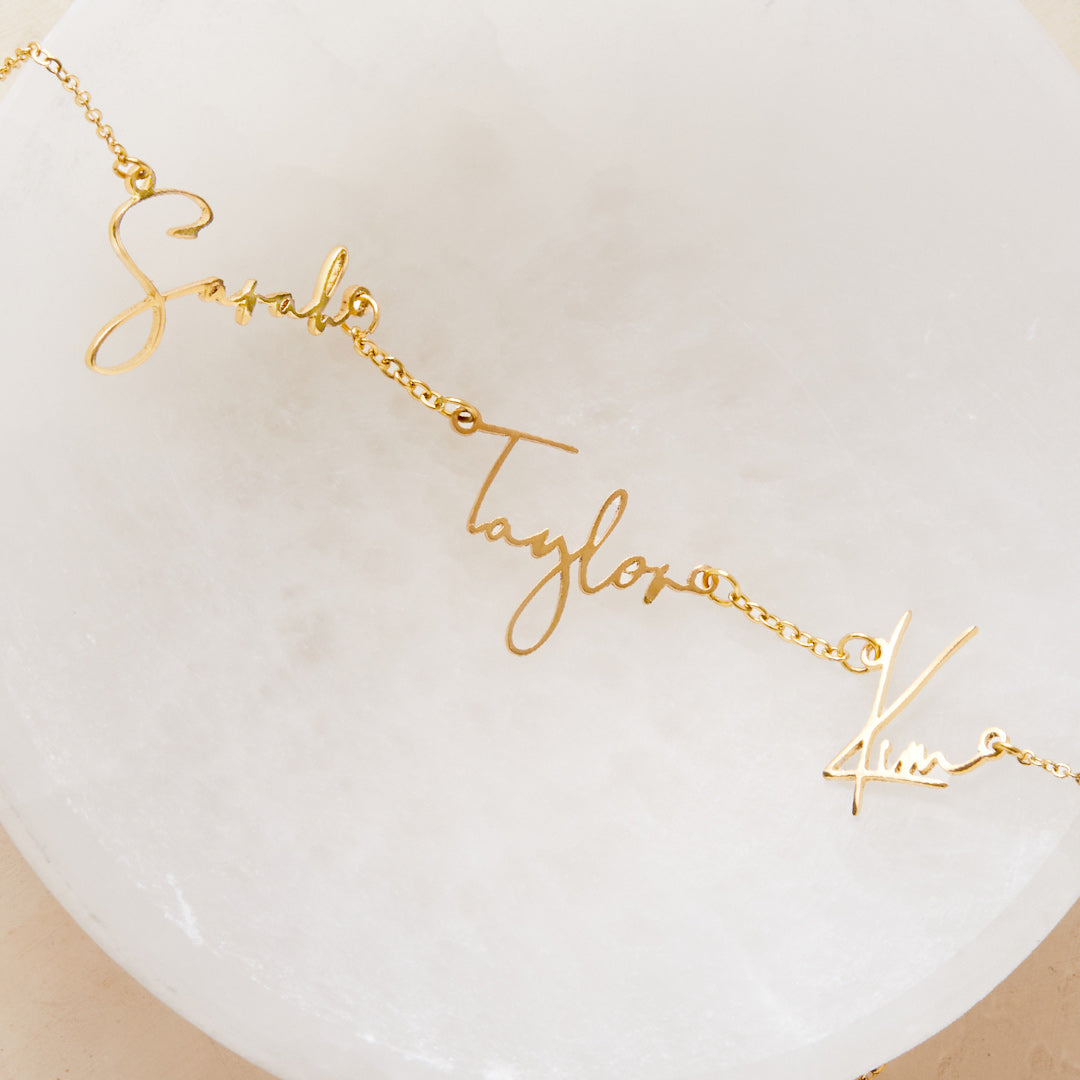 Monroe Triple Name Necklace