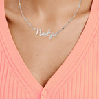 Colorful Beaded Fairy Name Necklace