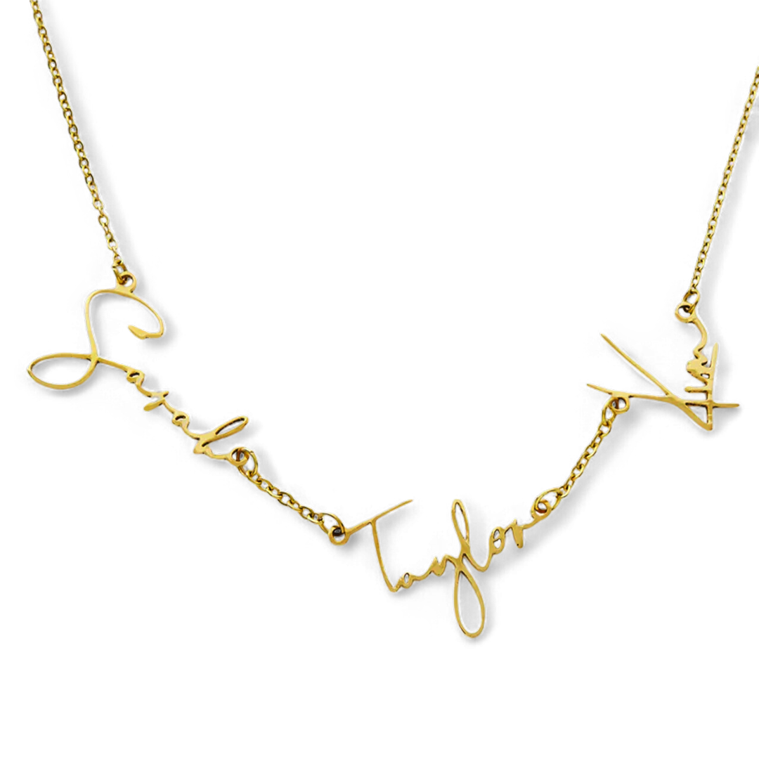 Monroe Triple Name Necklace