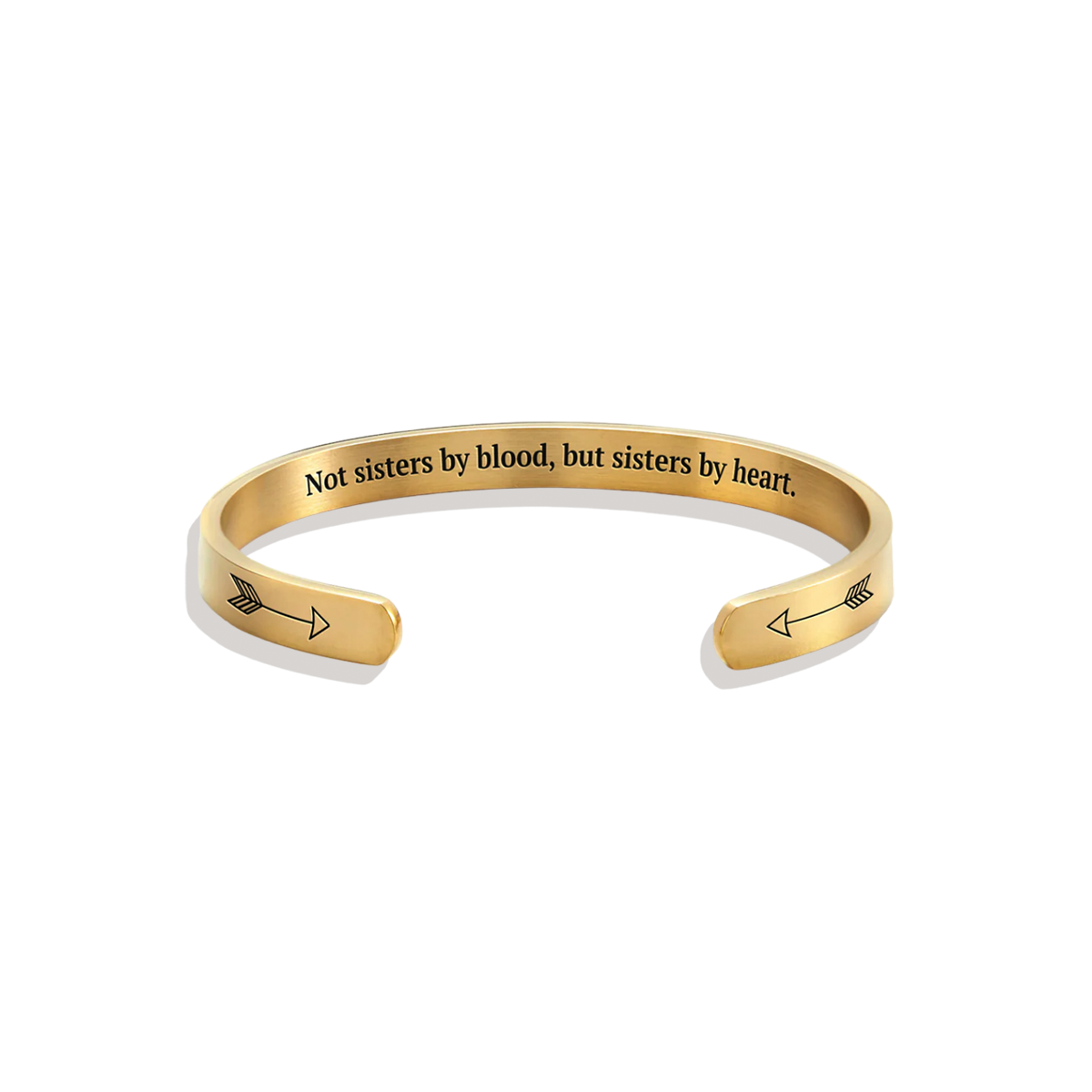 Not Sisters By Blood But Sisters By Heart Personalizable Cuff Bracelet