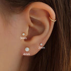 Bezel Stud Flatback Earrings