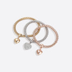 Solid Hearts Metal Bracelet