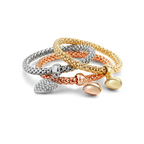 Solid Hearts Metal Bracelet