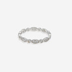 Sterling Silver Marquis and Dot Band