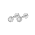 Bezel Stud Flatback Earrings