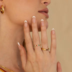Dainty 3 Birthstone Ring