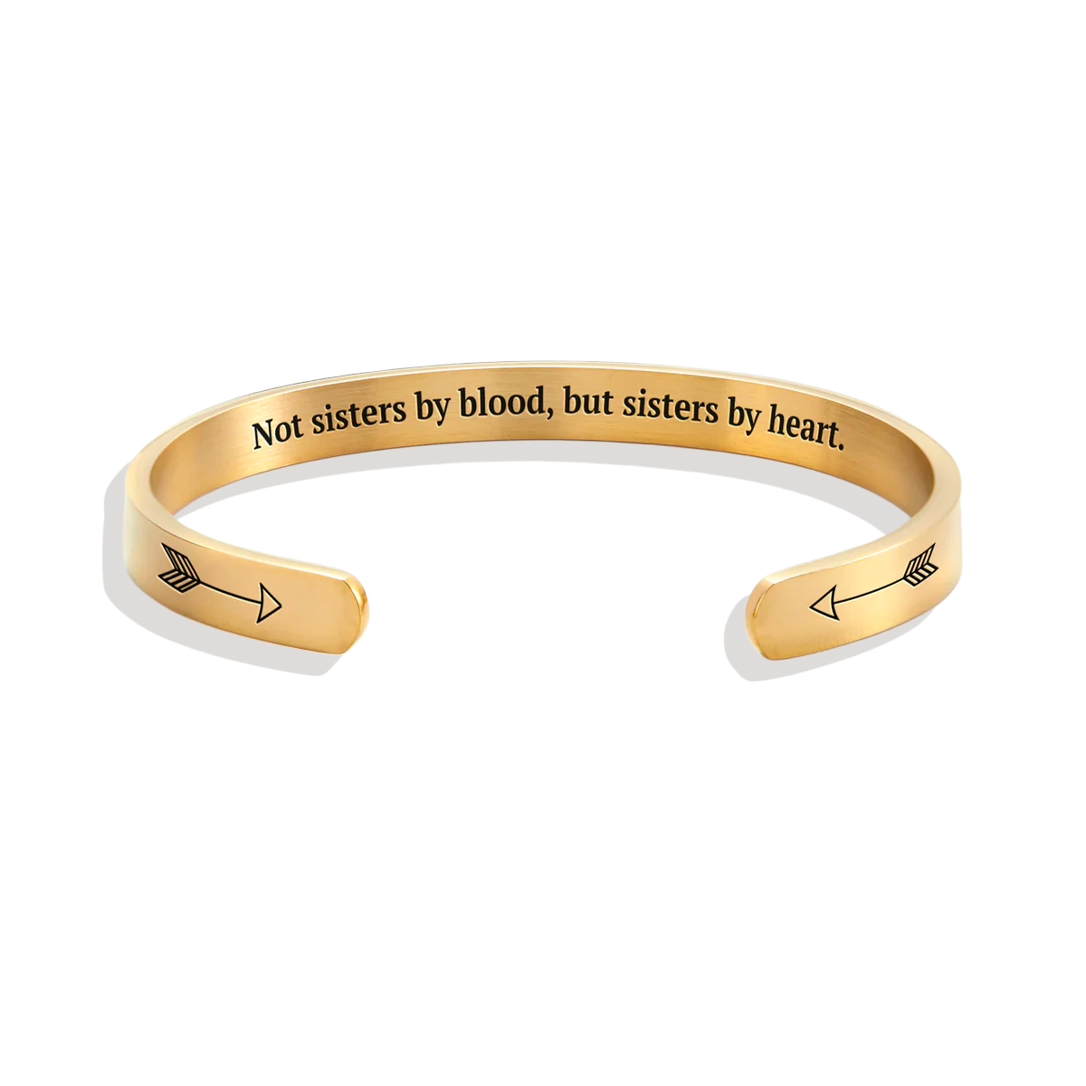 Not Sisters By Blood But Sisters By Heart Personalizable Cuff Bracelet