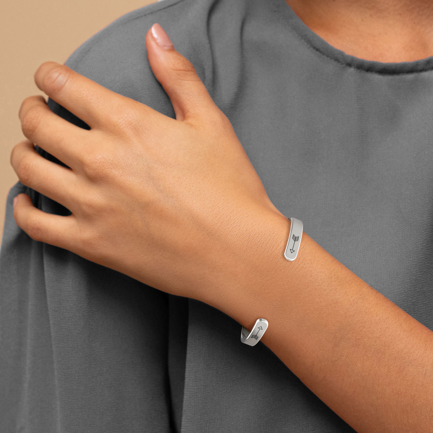 Not Sisters By Blood But Sisters By Heart Personalizable Cuff Bracelet